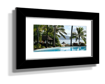 Panorama Black Frame White Border Custom Framed Print